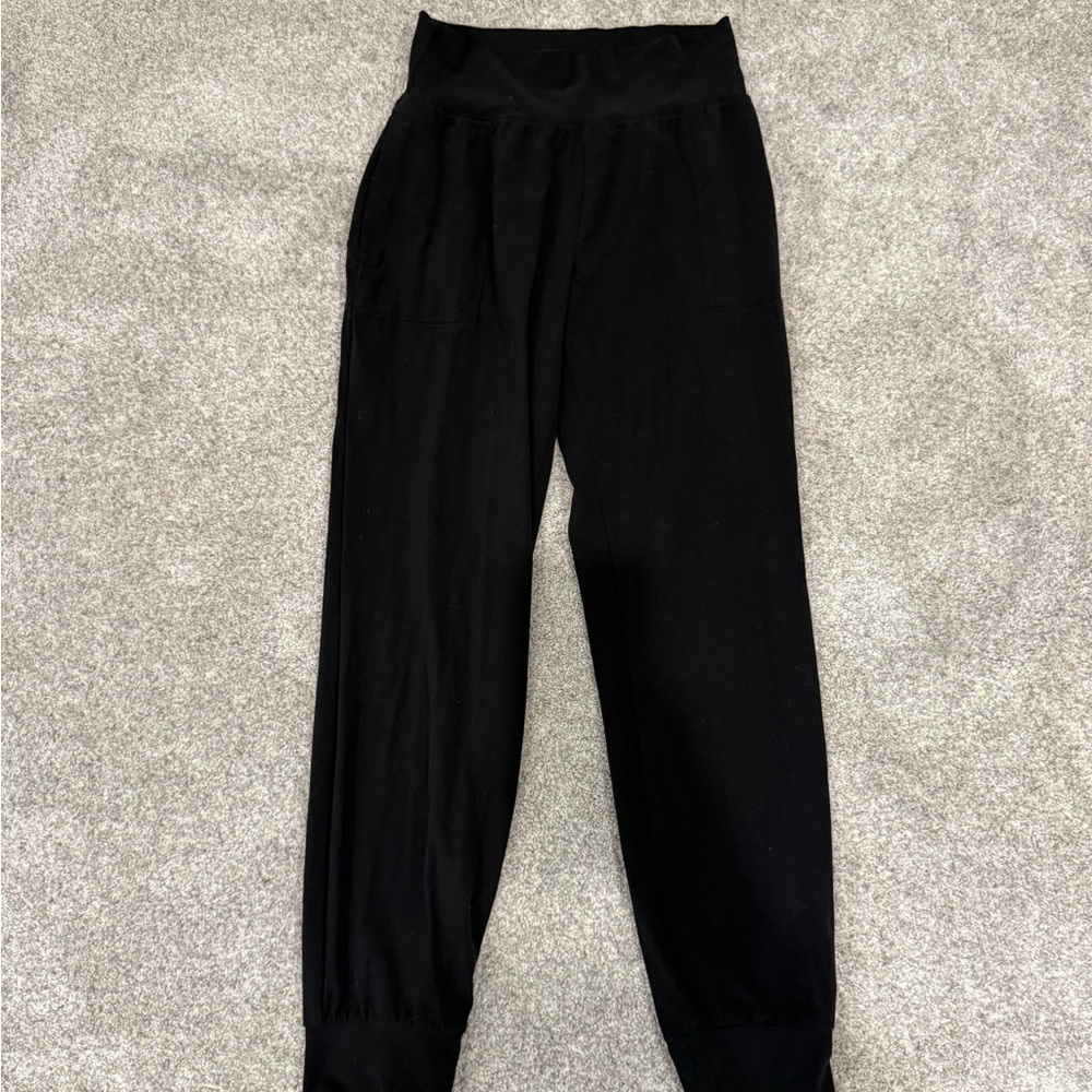 Athleta Black Jogger Sweatpants with Tapered Leg